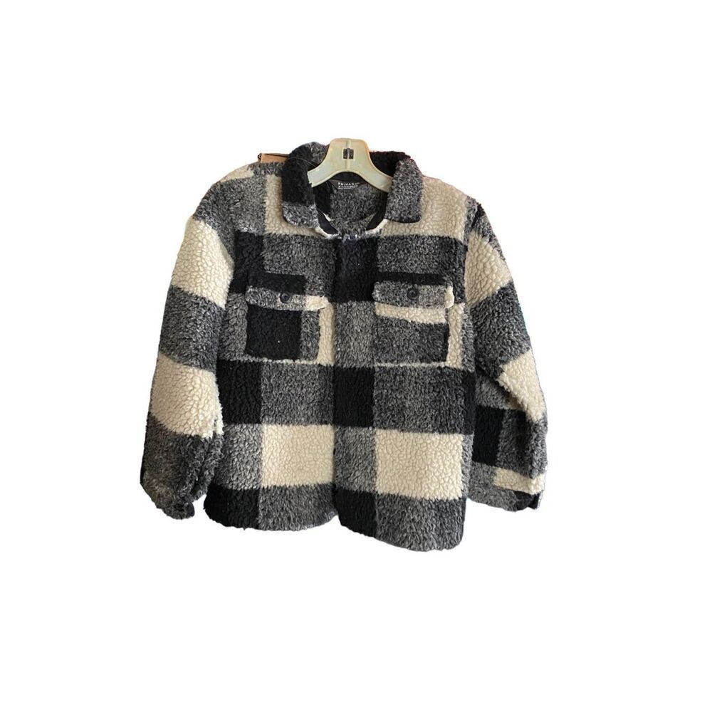 PriMark boy black and white checkered jacket size 6/7